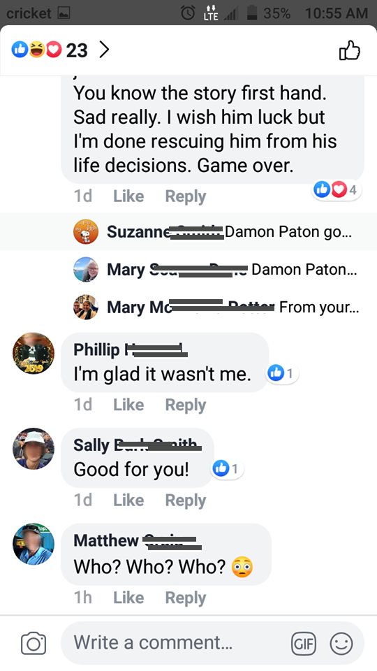 MORE FACEBOOK LIES TO ENHANCE LIES TO WIFE
